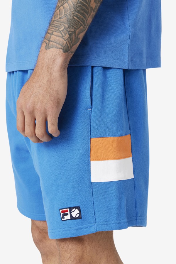 Langlen Short Fila Outlets Strong Blue/White/Coral Rose