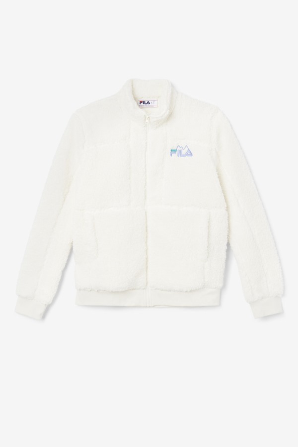 Fila Outlets Egret/Jacaranda/Deep Lake Freyja Sherpa Jacket