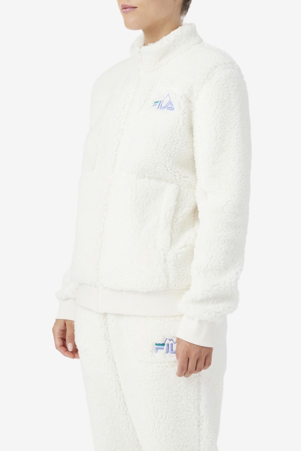 Fila Outlets Egret/Jacaranda/Deep Lake Freyja Sherpa Jacket