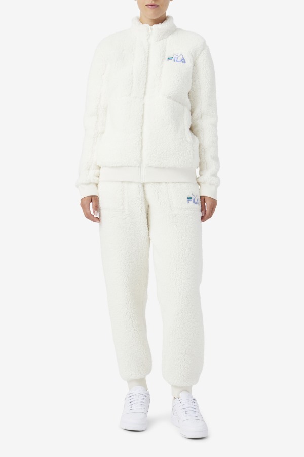 Fila Outlets Egret/Jacaranda/Deep Lake Freyja Sherpa Jacket