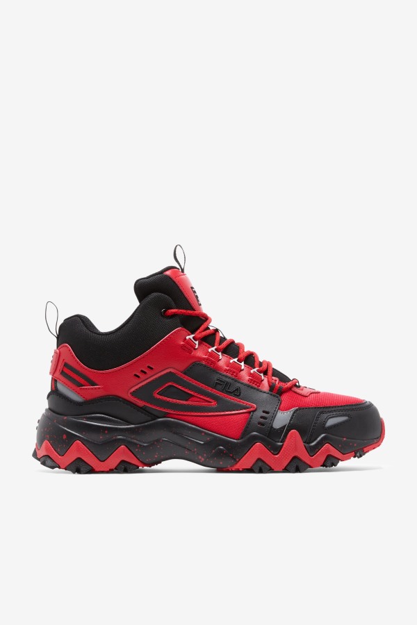 Men's Oakmont Tr Mid Fila Outlets Red/Black/Metallic Silver