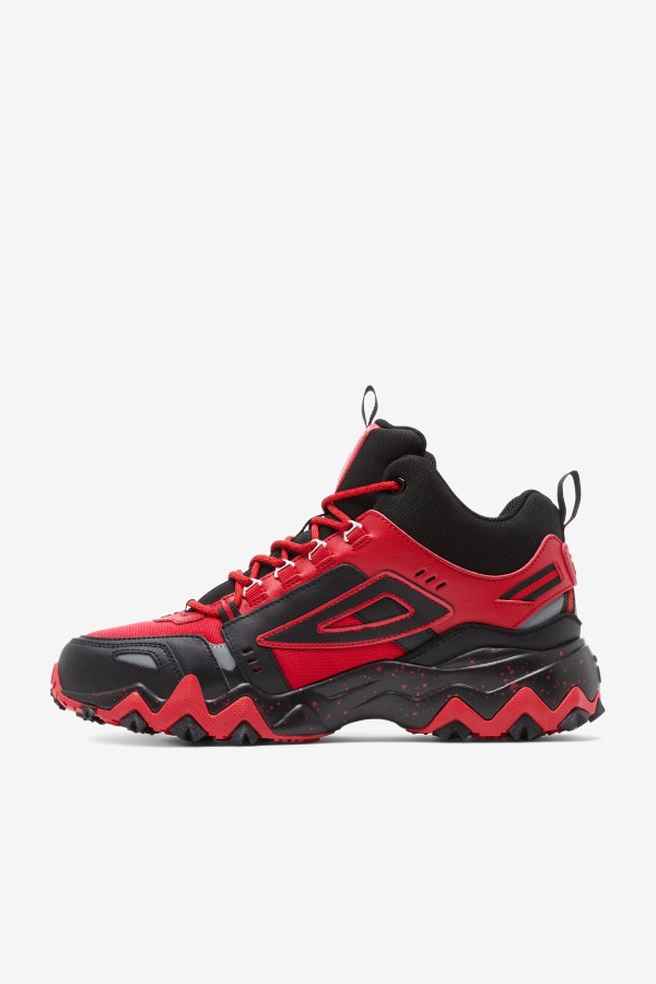 Men\'s Oakmont Tr Mid Fila Outlets Red/Black/Metallic Silver