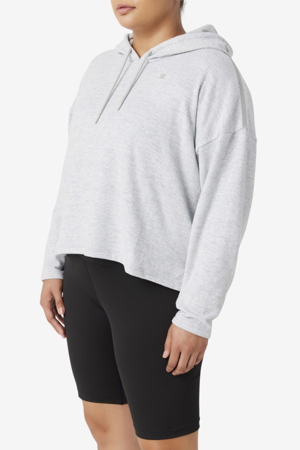 Highrise Heather Fi-Lux Cropped Hoodie Fila Outlets