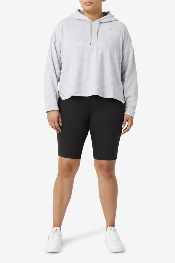 Highrise Heather Fi-Lux Cropped Hoodie Fila Outlets