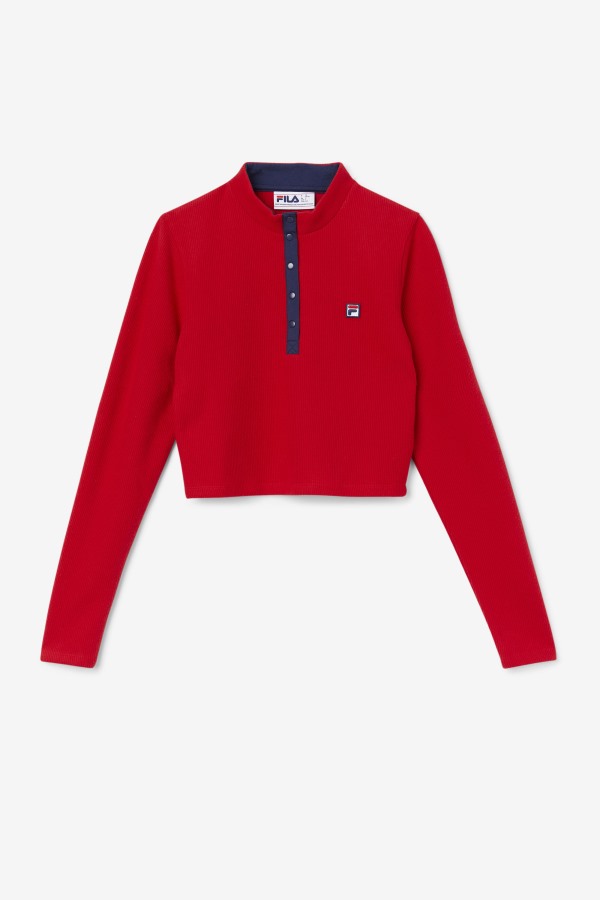 Fila Outlets Red Josie Half Zip Top