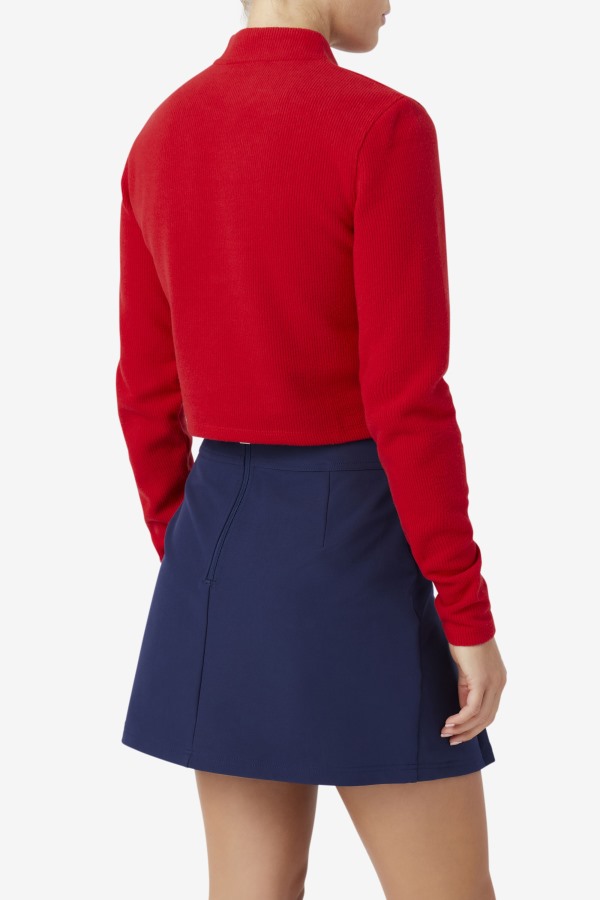 Fila Outlets Red Josie Half Zip Top