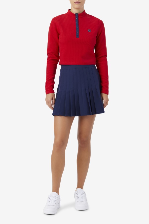 Fila Outlets Red Josie Half Zip Top
