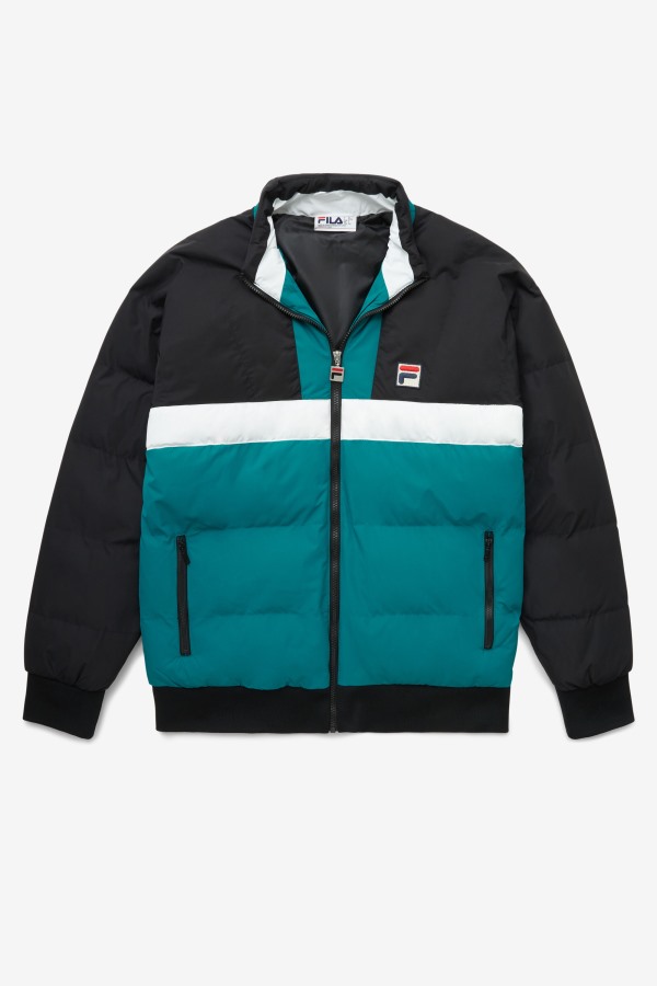 fausto ski jacket Black/Harbour Blue/White Fila Outlets