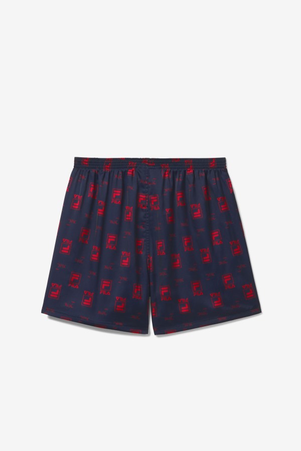 Navy/Red Fila Outlets 2Pac Logo Print Boxer