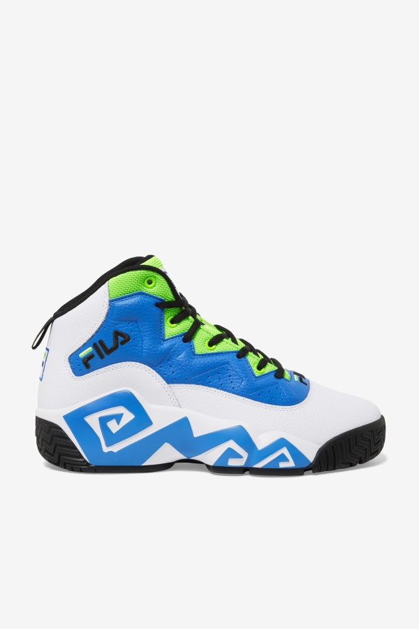 Men's MB White/Blue/Green Fila Outlets