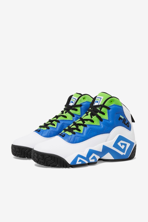 Men\'s MB White/Blue/Green Fila Outlets