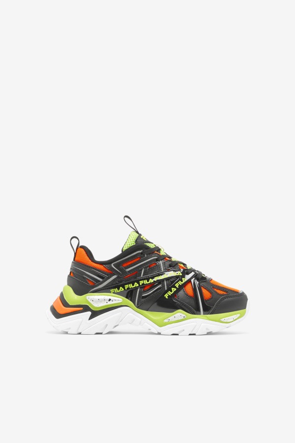 Big Kids' Electrove 2 Fila Outlets Black/Red Orange/Lime Punch