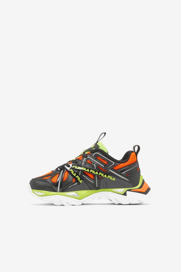 Big Kids\' Electrove 2 Fila Outlets Black/Red Orange/Lime Punch