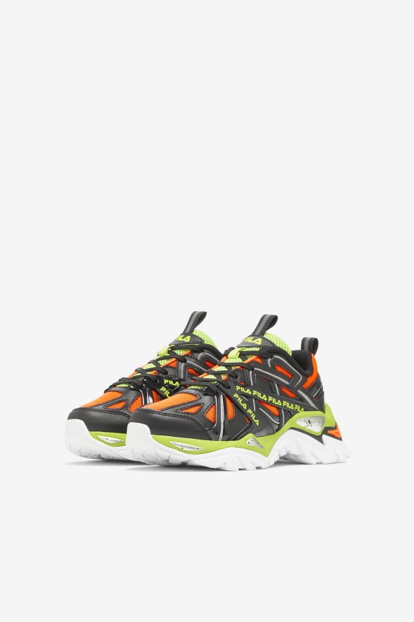 Big Kids\' Electrove 2 Fila Outlets Black/Red Orange/Lime Punch