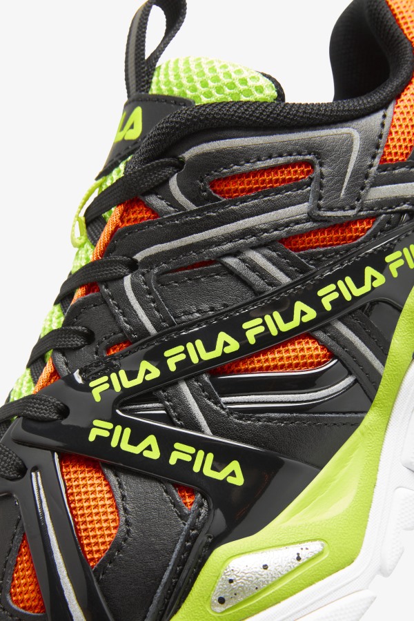 Big Kids\' Electrove 2 Fila Outlets Black/Red Orange/Lime Punch