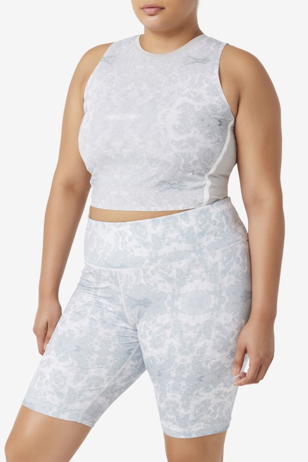 Fila Outlets Uplift Athletic Crop Top Highrise/White