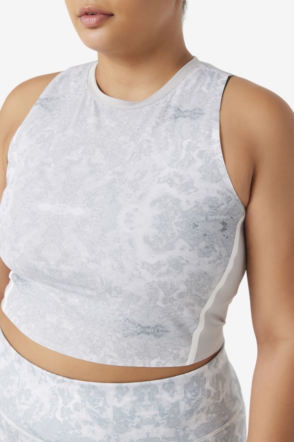 Fila Outlets Uplift Athletic Crop Top Highrise/White