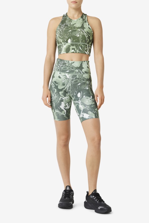 Uplift High Neck Sports Bra Fila Outlets Basil Marble