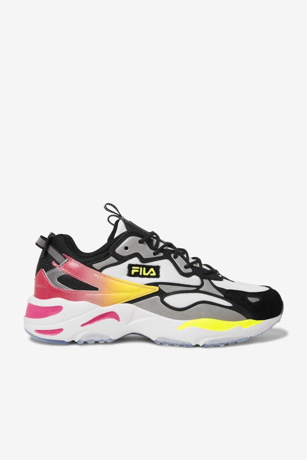 Fila Outlets Men's Ray Tracer Apex White/Black/Yellow