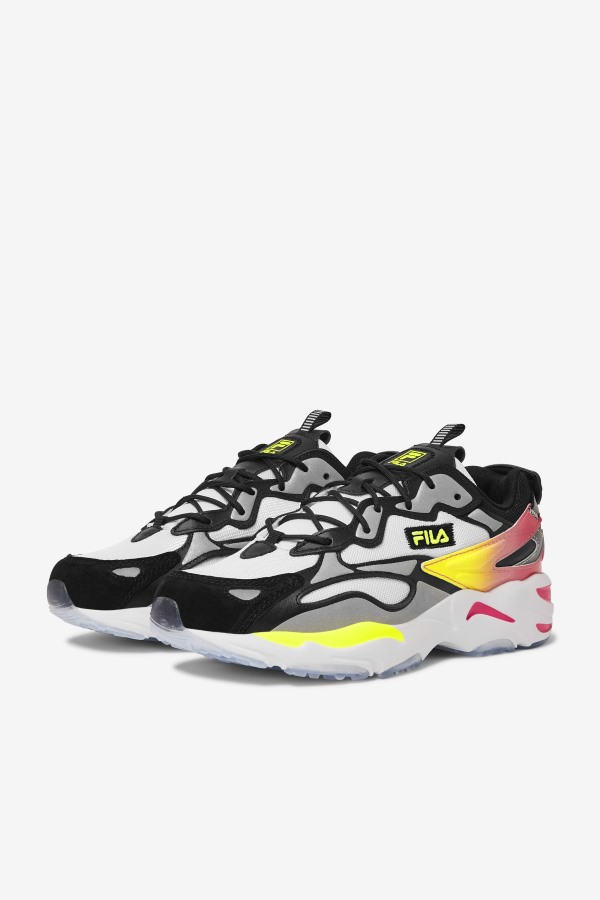 Fila Outlets Men\'s Ray Tracer Apex White/Black/Yellow