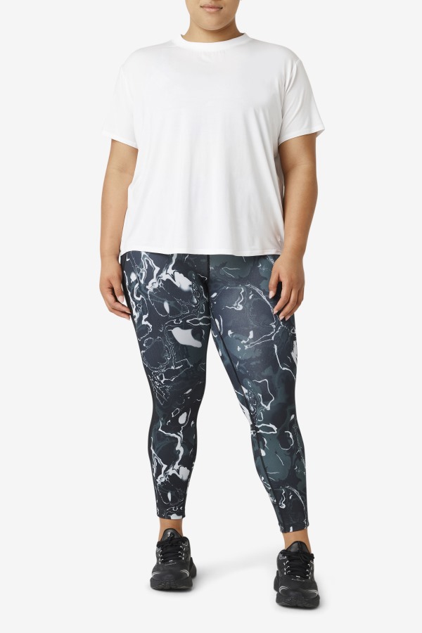 White Fi-Lux Short Sleeve Top Fila Outlets