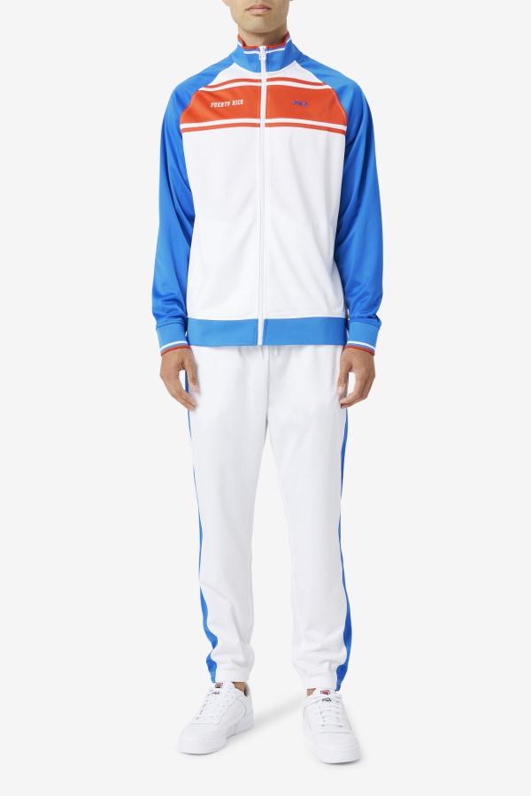 Fila Outlets White/Blue/Fiery Red Puerto Rico Track Jacket