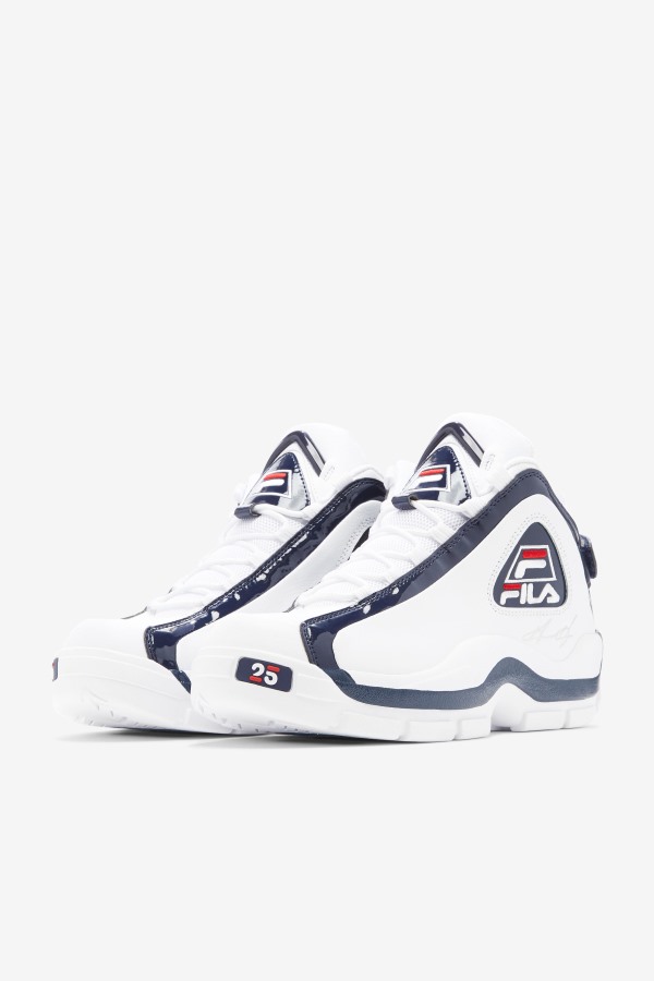 Men\'s Grant Hill 2 25th Anniversary Edition Fila Outlets White/Navy/Red