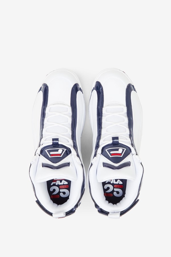 Men\'s Grant Hill 2 25th Anniversary Edition Fila Outlets White/Navy/Red