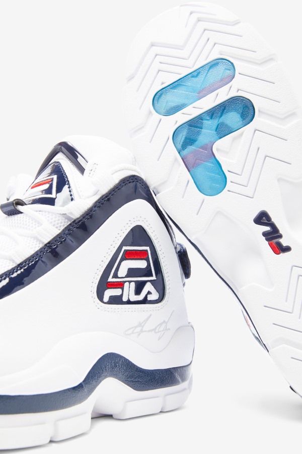 Men\'s Grant Hill 2 25th Anniversary Edition Fila Outlets White/Navy/Red