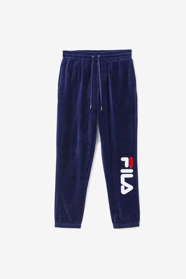 Mansur Velour Pant Navy/White/Red Fila Outlets
