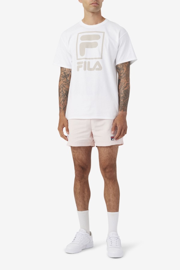 Pink/White Fila Outlets Vantage Swim Short