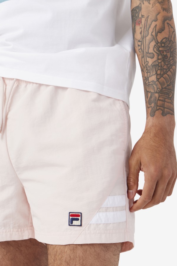 Pink/White Fila Outlets Vantage Swim Short