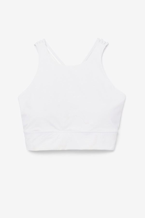 Fila Outlets White Uplift High Neck Sports Bra