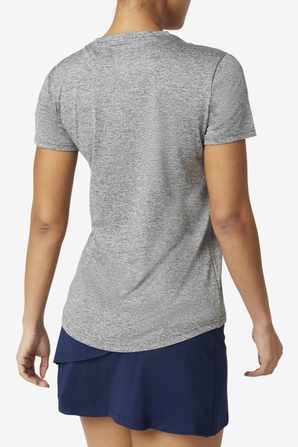 Heather Pickleball Silky V-Neck Fila Outlets
