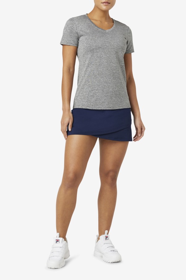 Heather Pickleball Silky V-Neck Fila Outlets