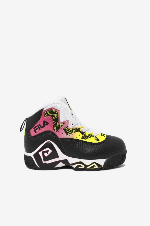Black/Yellow/White Toddler's Mb Fila Outlets