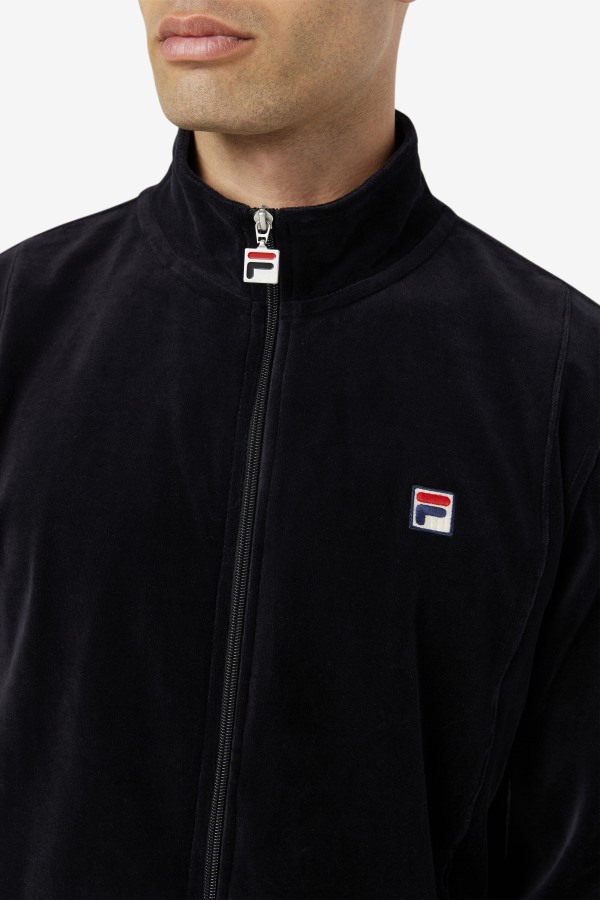 Fila Outlets Black O-Fit Velour Jacket