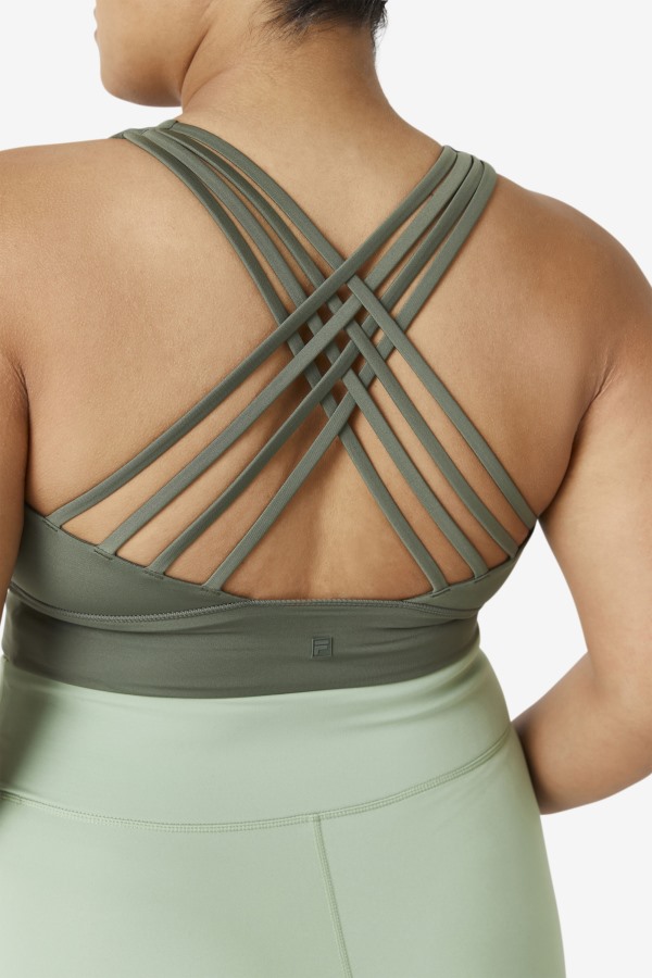 Fila Outlets Uplift High Neck Sports Bra Thyme