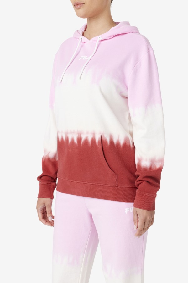 Fila Outlets Pirouette/White/Earth Red Aerolynn Tie Dye Hoodie