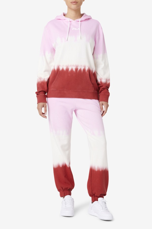 Fila Outlets Pirouette/White/Earth Red Aerolynn Tie Dye Hoodie
