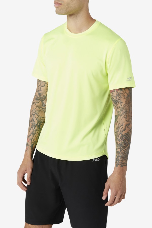 Pickleball Scallop Hem Crew YellowHeather Fila Outlets