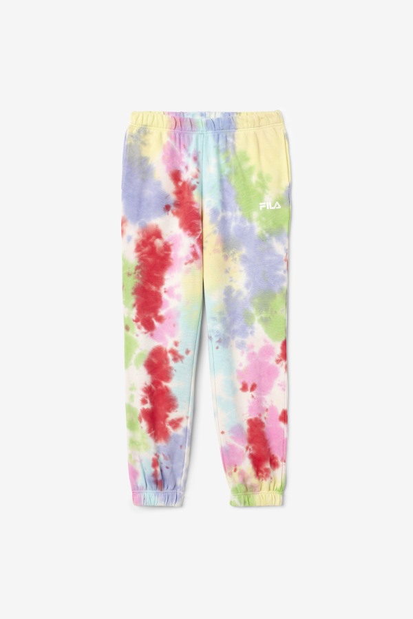 Green/White/Periwinkle/Red Fila Outlets Raleigh Tie Dye Jogger