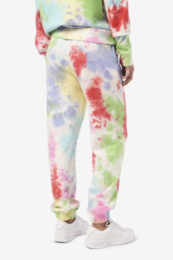 Green/White/Periwinkle/Red Fila Outlets Raleigh Tie Dye Jogger