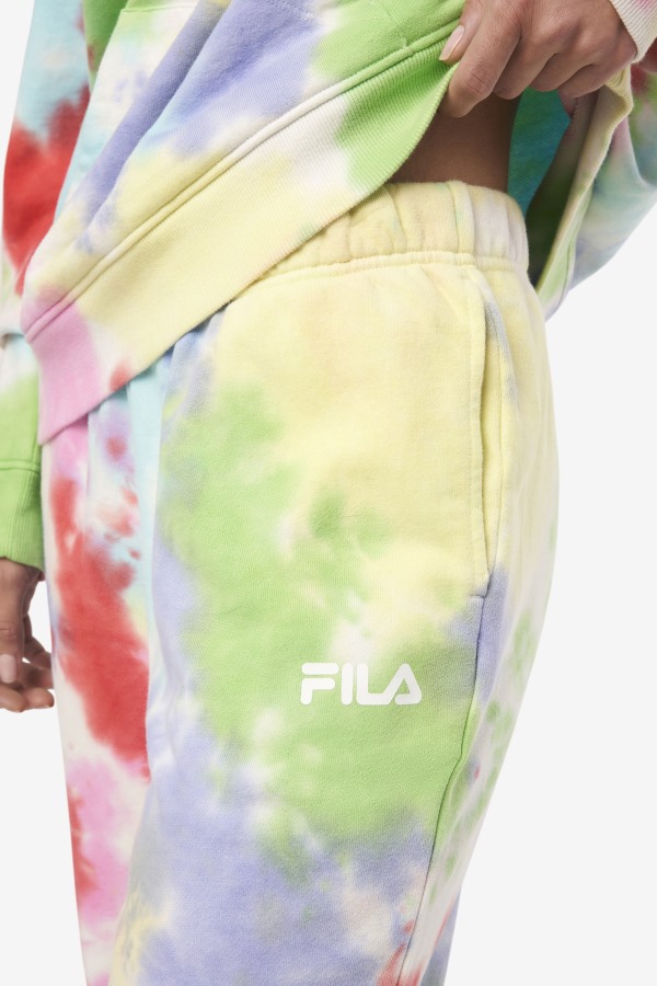 Green/White/Periwinkle/Red Fila Outlets Raleigh Tie Dye Jogger