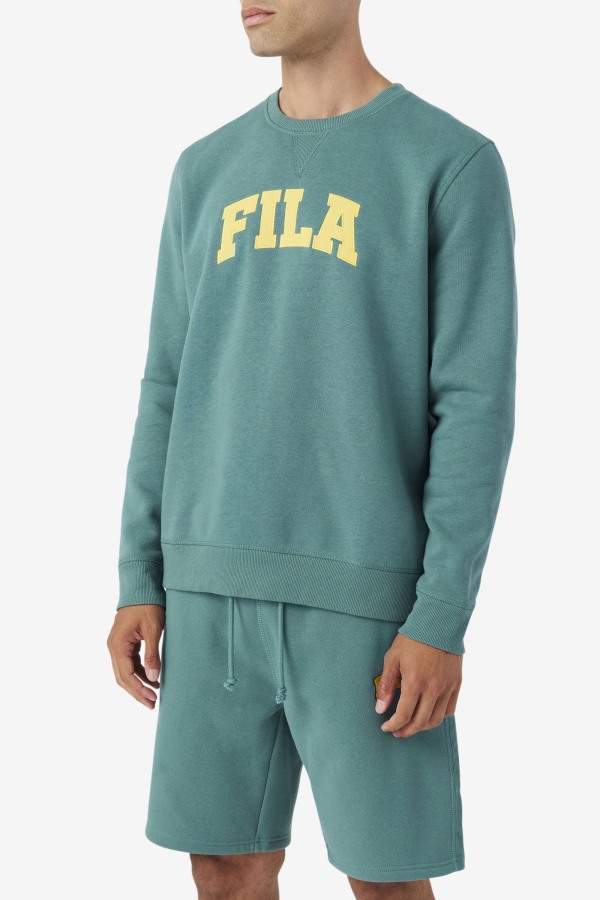 Fila Outlets Kory Crewneck Sweatshsirt Blue Spruce/Mimosa
