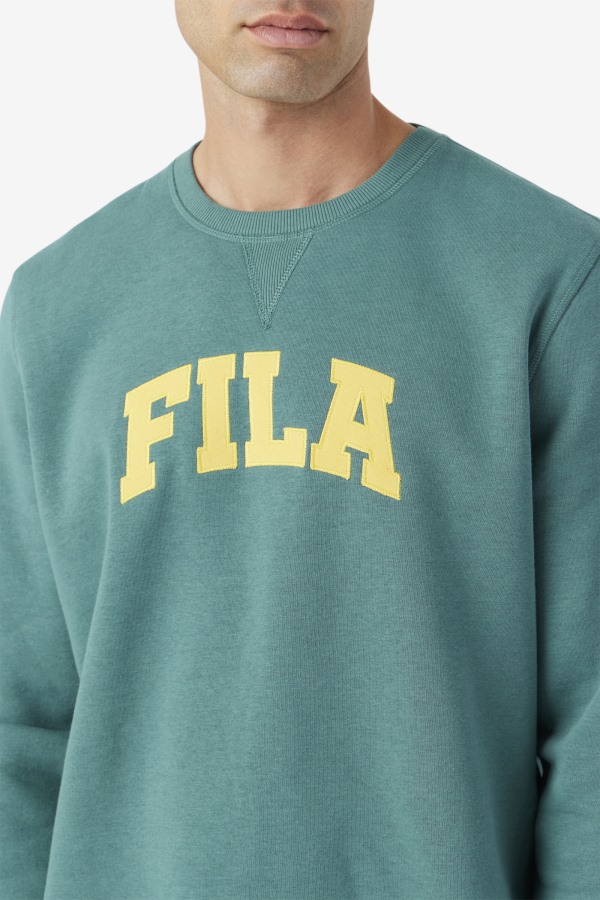 Fila Outlets Kory Crewneck Sweatshsirt Blue Spruce/Mimosa