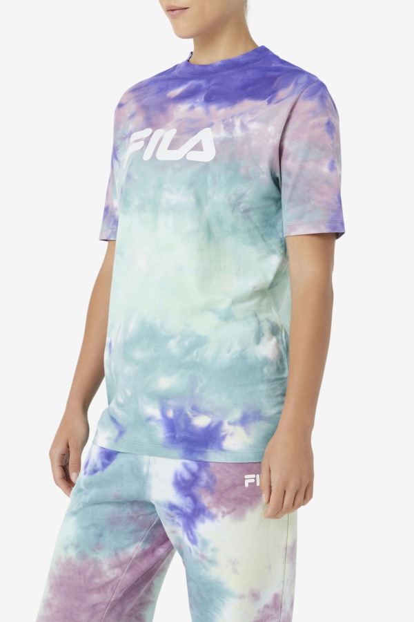 Alivia Tie Dye Tee Fila Outlets Aruba Blue Tie Dye