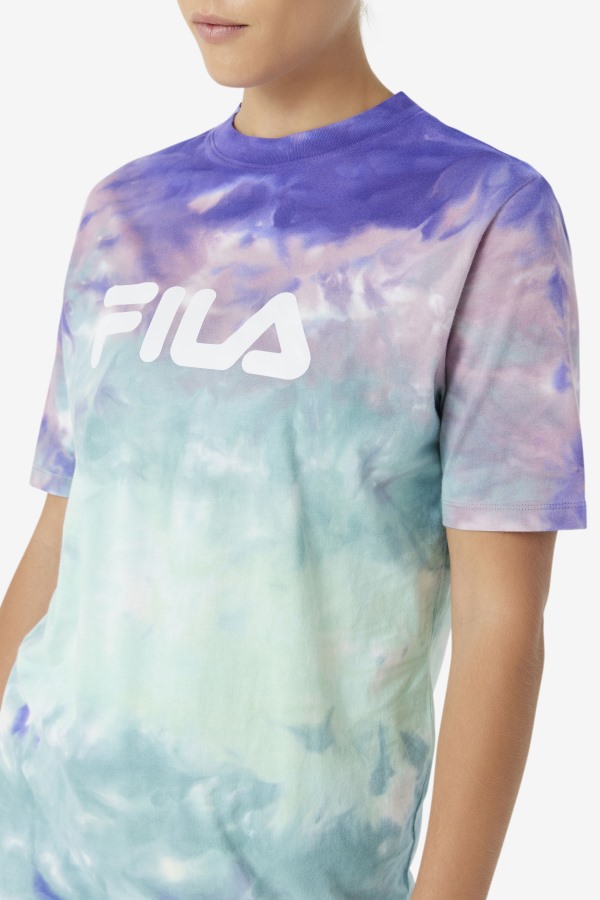 Alivia Tie Dye Tee Fila Outlets Aruba Blue Tie Dye