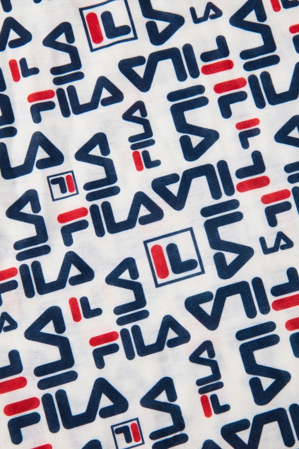 Fila Outlets White Multi Repeating Logo Gaitor