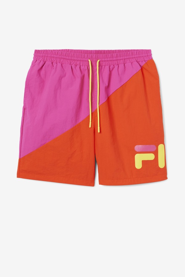 Ama Swim Short Purple/Cherry Tomato/Yellow Fila Outlets